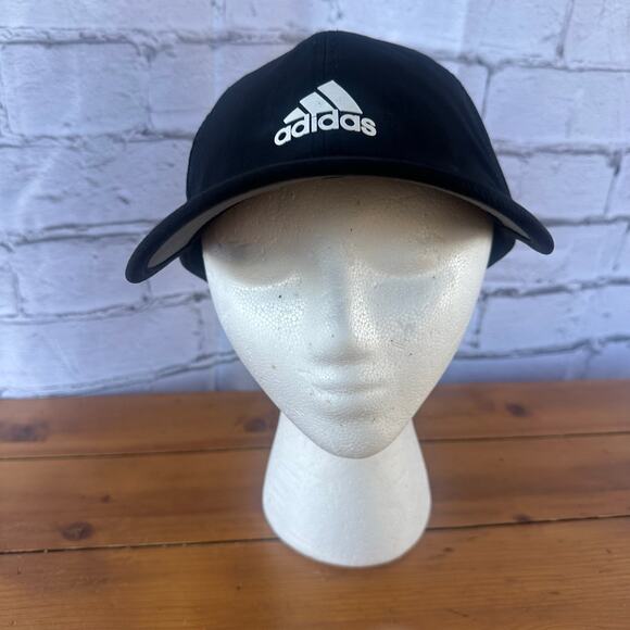 Preowned Women's Adidas Climalite Adjustable Black & White Baseball Workout Cap - Picture 1 of 9